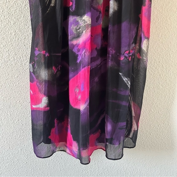 Rampage Women’s Dress Sz 7 Babydoll Black Purple Pink Sequins Party Date Wedding - Picture 2 of 13